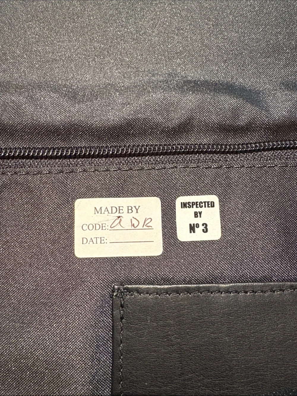 PIEL Leather Black Portfolio Briefcase Document Organizer Monogram RK